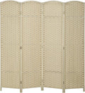HOMCOM Room Divider, 4 Panel Folding Privacy Screen, 5.6' Tall Freestanding by HOMCOM