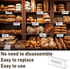 Weysat 100 Pcs Wood Shelf Label Holders Clear Plastic Price Tag 2.4 in L x 1 in - Image 6