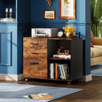 devaise 3-drawer mobile file cabinet, lateral filing cabinet on a desk or shelf
