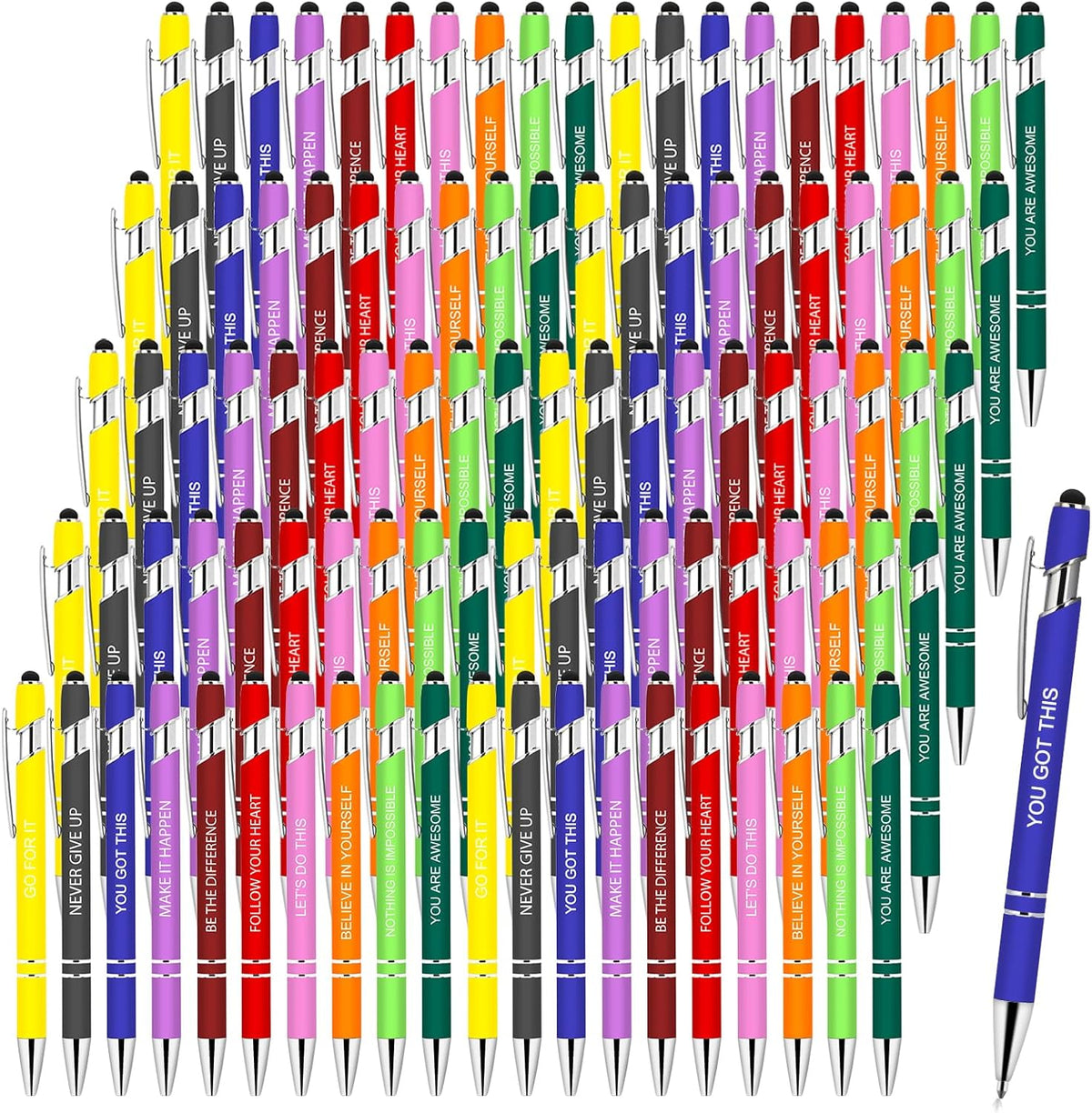 Greengines 100 PCS Inspirational Pens Bulk, Motivational Ballpoint Pen