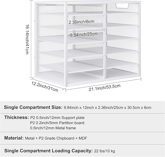 PAG-Mass Mail Sorter for Desk, Countertop Literature Organizer, Student Mailbox - Image 6