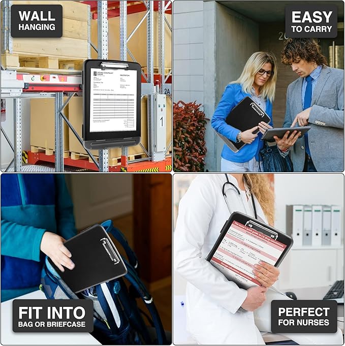 Sooez Clipboard with Storage, High Capacity Nursing Clip Board 8.5 x 11 with - Image 7
