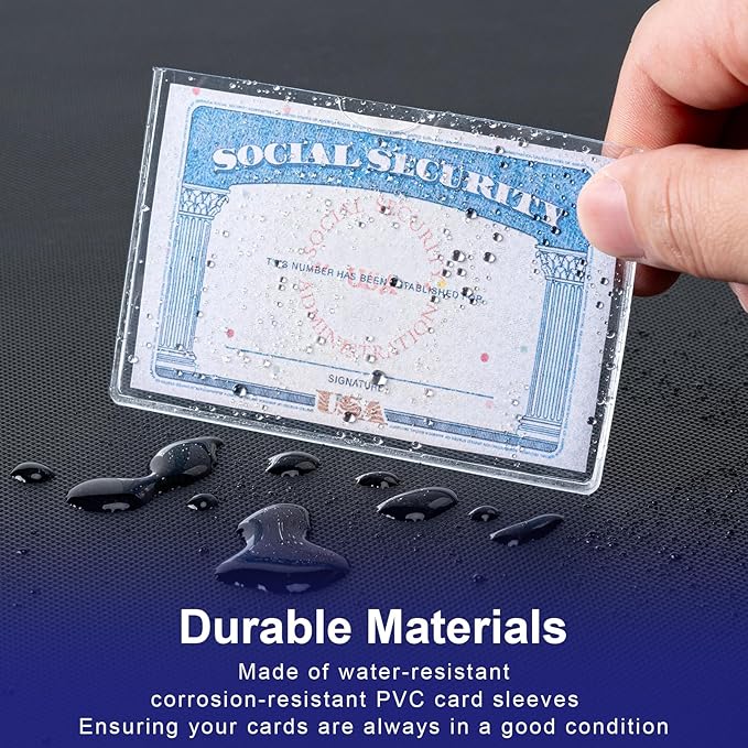 40 Pack Social Security Card Protector Sleeves Medicare Credit Card Holder - Image 2