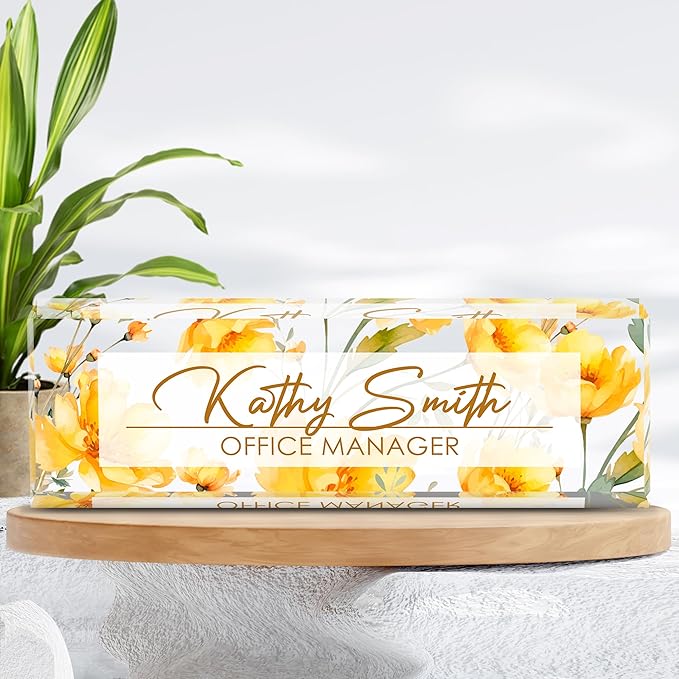Personalized Name Plate for Desk, Custom Desk Name Plate, Acrylic Name Plate - Image 7
