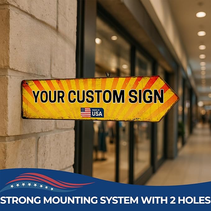 Custom Left Arrow Metal Sign by DC | Directional Signs - Image 6