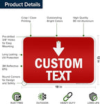 Custom Arrow, Custom Directional Sign, Down Arrow, 12x18 Inches, 3M EGP - Image 6