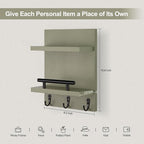 Lucundm Key Holder Wall Mount, Mail Shelf Decor - Image 3
