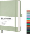 RETTACY Bullet Dotted Journal Notebook, 256 Pages, A5 Medium Size, Leather by RETTACY
