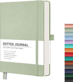 RETTACY Bullet Dotted Journal Notebook, 256 Pages, A5 Medium Size, Leather by RETTACY