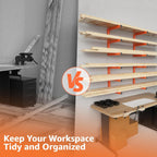 yyr wood organizer and lumber storage rack wall, side view