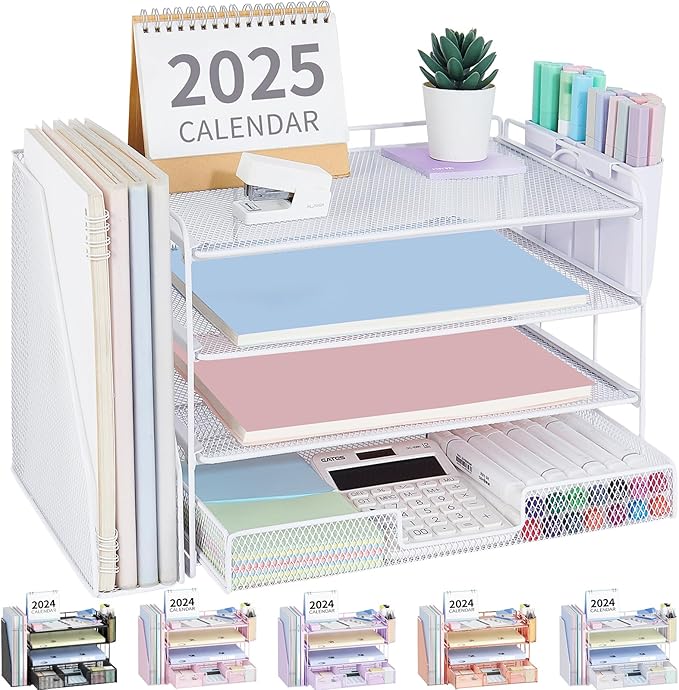 OPNICE Desk Organizer, 4-Tier Desktop File Organizer by OPNICE