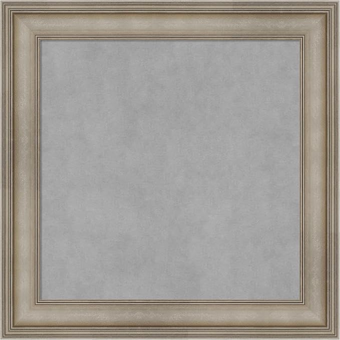 Amanti Art Silver Framed Magnetic Board 25x25 Medium Vision Board by AmantiArt