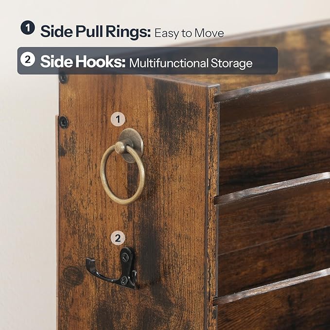 HOOBRO Wall File Organizer, Mail Organizer Wall Mounted, Wooden Literature - Image 7