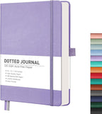 RETTACY Bullet Dotted Journal Notebook, 256 Pages, A5 Medium Size, Leather by RETTACY