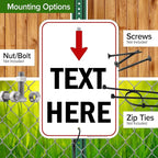 Custom Arrow, Custom Directional Sign, Arrow Down Sign, 12x18 Inches, Rust Free - Image 5