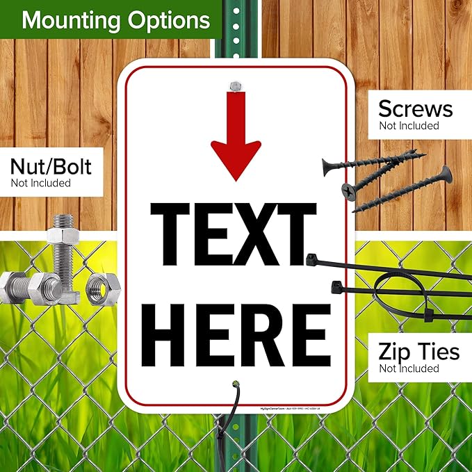 Custom Arrow, Custom Directional Sign, Arrow Down Sign, 12x18 Inches, Rust Free - Image 5