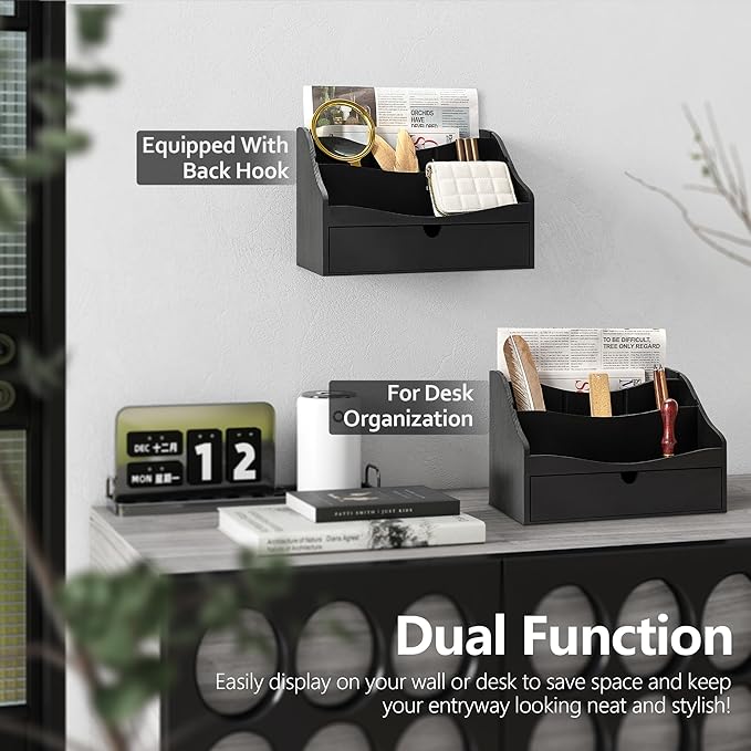 Rebee Vision Pine Wooden Mail Organizer - Image 4