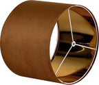 GO&SO Burnt Orange Velvet Drum Lamp Shades Set of 2 Medium, Replacement Lamp - Image 5
