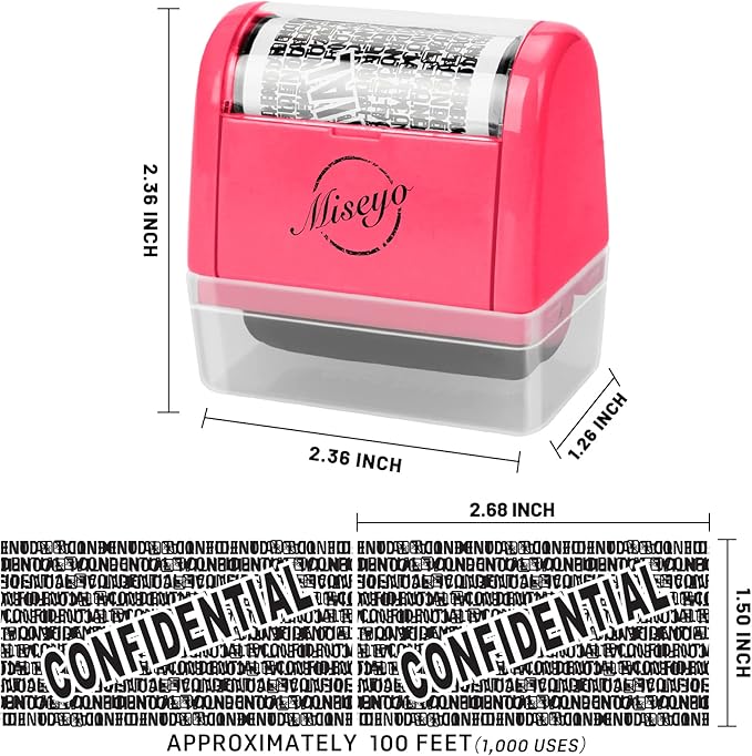 Miseyo Identity Theft Protection Roller Stamp Set - Image 2
