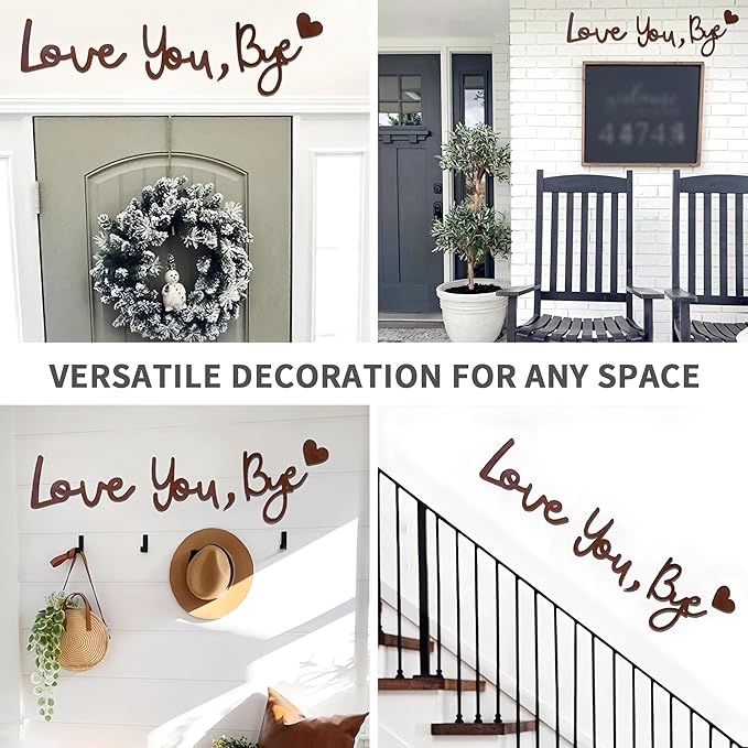 Home Decor Large Brown Love You Bye Wood Sign Boho Decor Wall Decor Express - Image 7