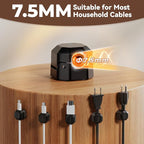12 Pack Rotatable Cable Clips, Spring Cord Organizer Desk Cable Management Cord - Image 3
