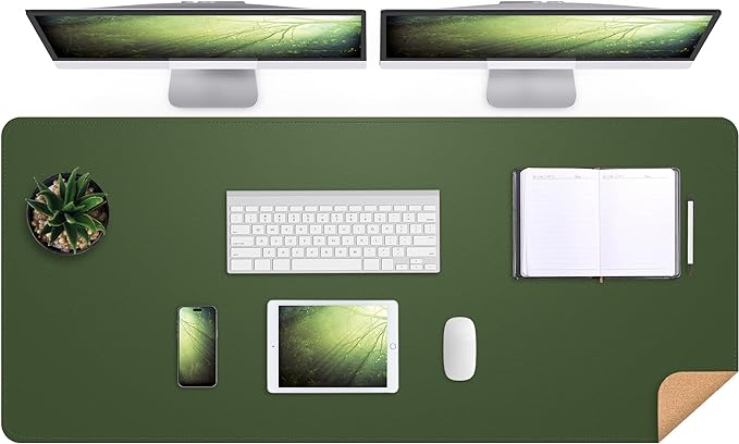 Leather Desk pad Protector, Large Desk mat by AFIING