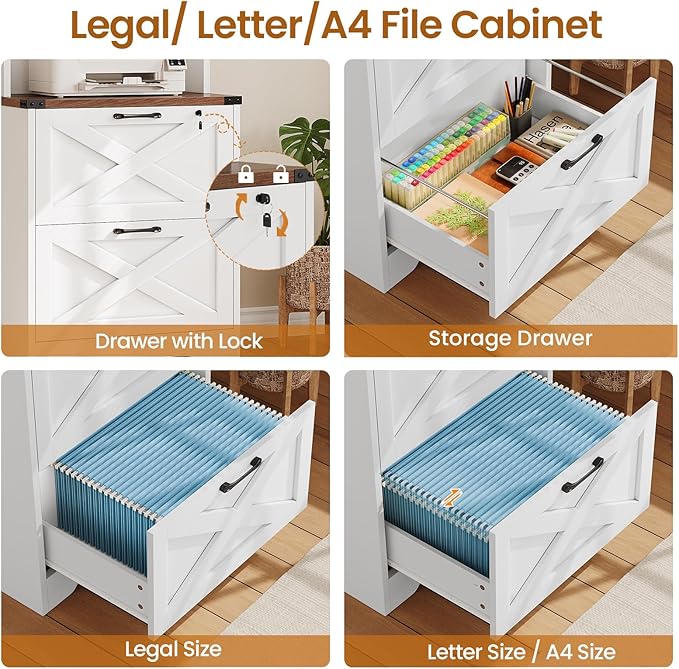 SEDETA 2 Drawer File Cabinet - Image 4