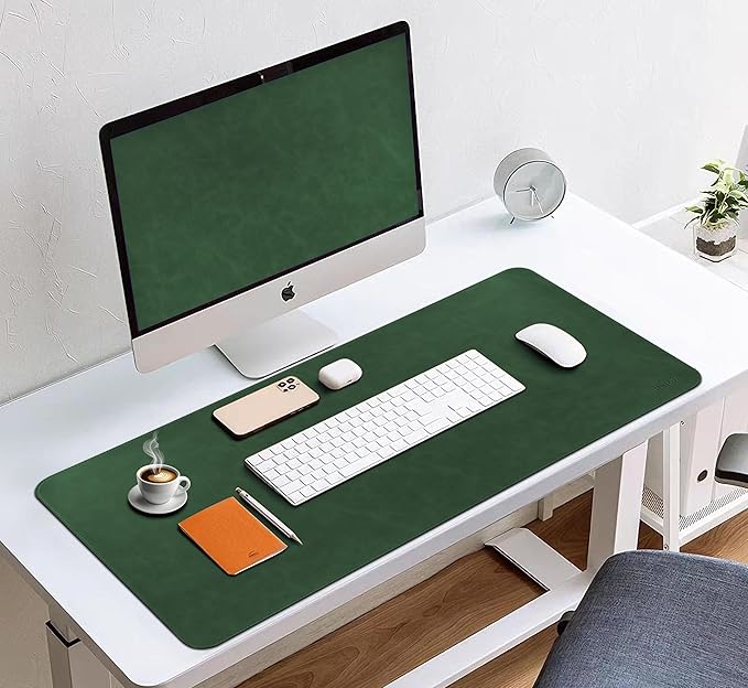 Huicon Faux Leather Desk Mat, 31.5"x15.7" Non-Slip PU Leather Desk Pad - Image 2