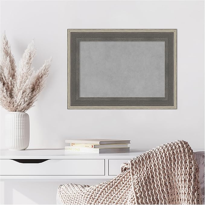 Amanti Art Grey Framed Magnetic Board 17x23 Small Vision Board - Image 7