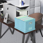 Oterri File Organizer Box with Lid, Portable Hanging File Box - Image 6