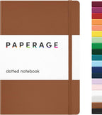 PAPERAGE Dotted Journal Notebook, 160 Pages, Medium 5.6 in x 8 in by PAPERAGE