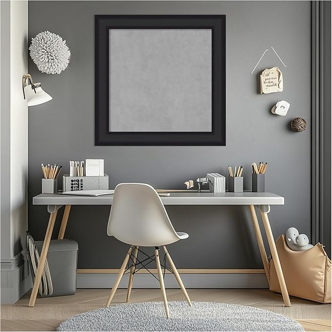 Amanti Art Black Framed Magnetic Board 25x25 Medium Vision Board - Image 6