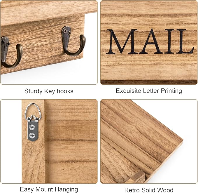 DLQuarts Mail Organizer with Key Holder - Image 4