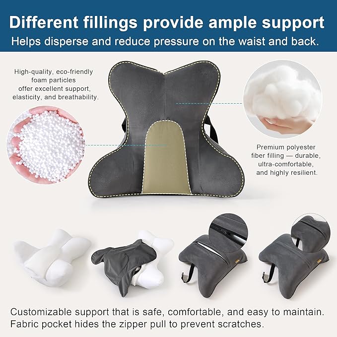 Ailuteie Lumbar Support Pillow – Ergonomic Multi-Zone Back Cushion - Image 3