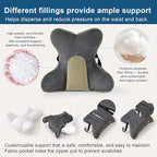 Ailuteie Lumbar Support Pillow – Ergonomic Multi-Zone Back Cushion - Image 3
