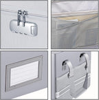 ENGPOW File Box with Lock, Fireproof Document Box with Zipper＆Pockets, - Image 9