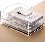 SANRUI Paper Organizer for Desk, Acrylic Stackable Letter Tray, Paper Sorter - Image 9