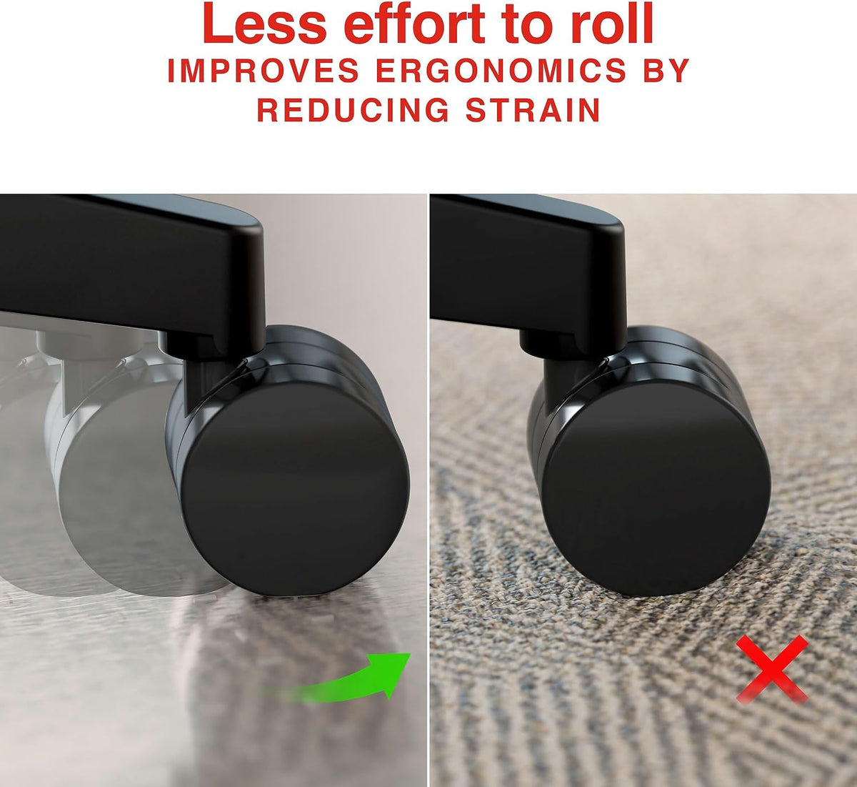 Staples Office Chair Mat with Lip, Flat-Pile Carpet, 48" x 36"
