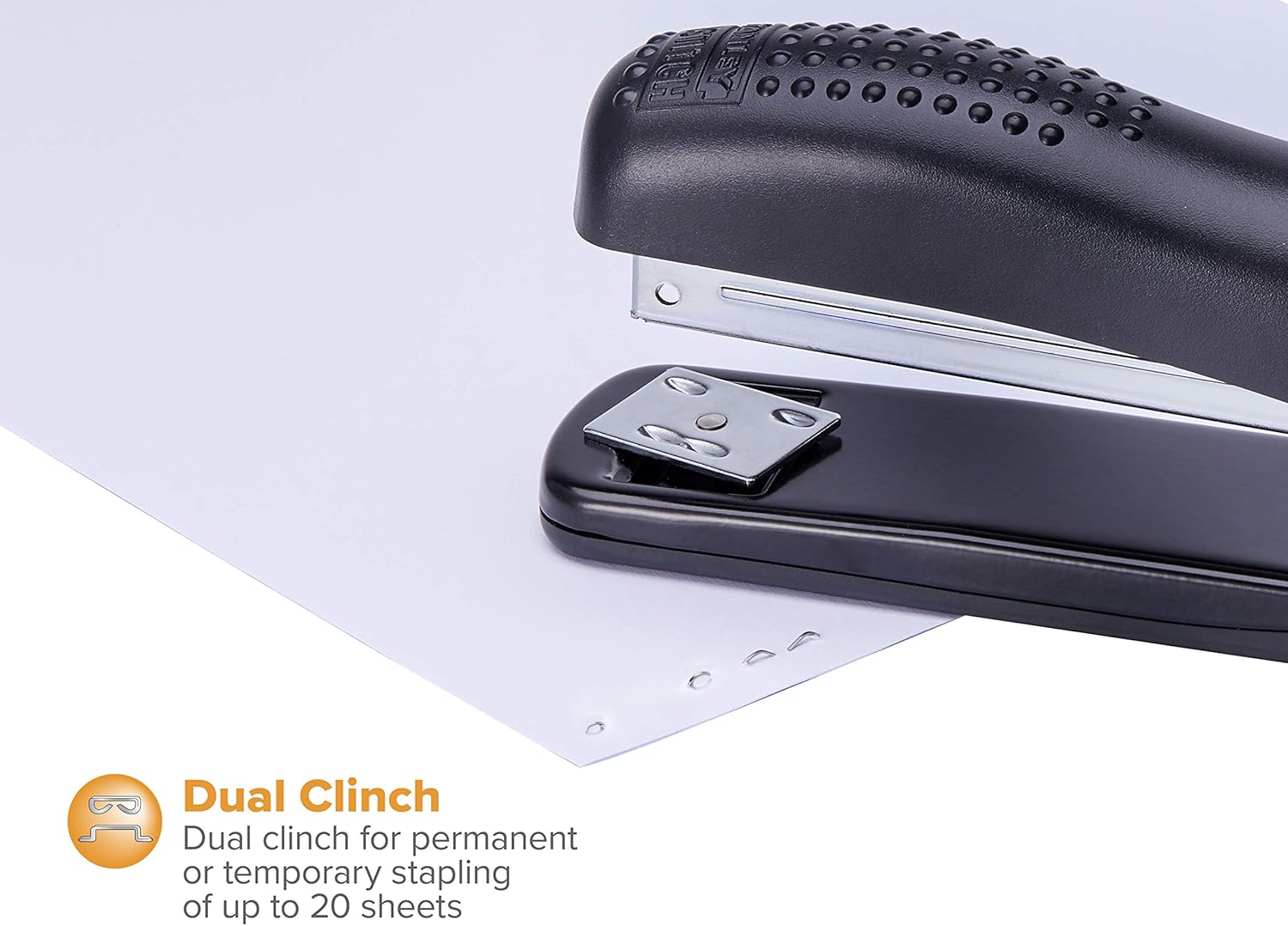 Bostitch Office Ergonomic 20 Sheet Desktop Stapler, Black, 24-Pack