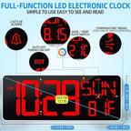 KMMKGG 13.7”Digital Timer Large LED Screen displays（5'' Number）, The Date time - Image 3