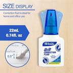 BAZIC Products Correction Liquid 2 in 1, Foam Brush & Precise Metal Tip - Image 2