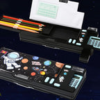 Pop Up Multifunction Pencil Case, Cute Cartoon Pen Box Organizer Stationery - Image 3