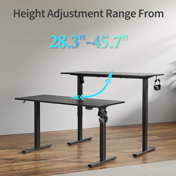 Agilestic Electric Standing Desk, Large 63 x 24 Inches Height Adjustable Desk - Image 5
