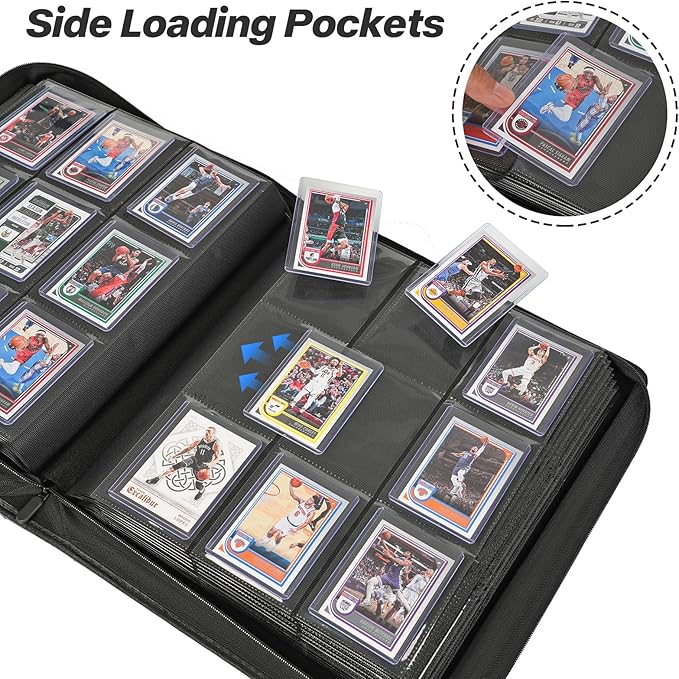 Sibonic 9 Pocket TopLoader Binder, Holds 360 3”x4” Toploader Hard Cases - Image 3