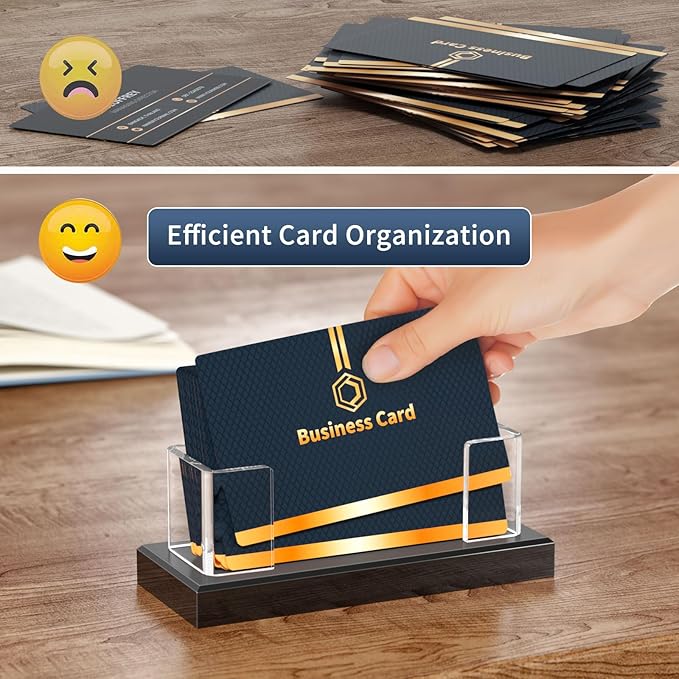NIUBEE Acrylic Business Card Holder: Clear Plastic Business Cards Display Stand - Image 6