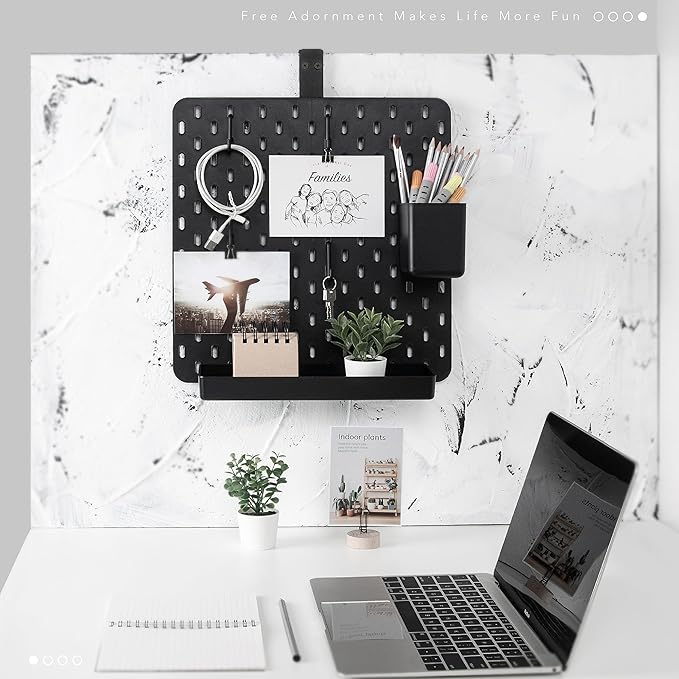 EHO Clamp-On Desk Pegboard, 13.5 x 14 inch Privacy Divider, Desk Partition Panel - Image 5