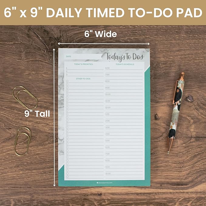 bloom daily planners Undated Daily Timed to-Do List Pad - Image 2