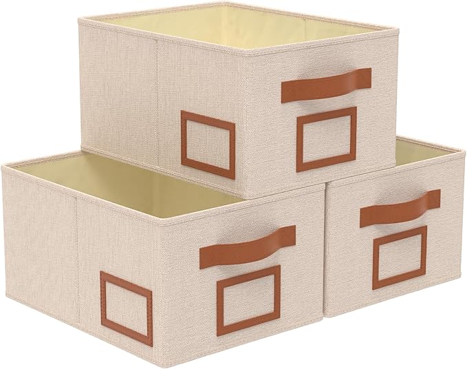 OUTBROS Foldable Storage Box for Shelves, 15 x 10.2 x 7.9 inch Fabric Baskets by OUTBROS