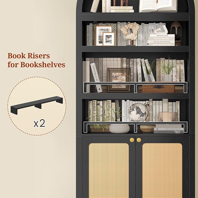 81" Tall Arched Cabinets, Bookcase - Image 5