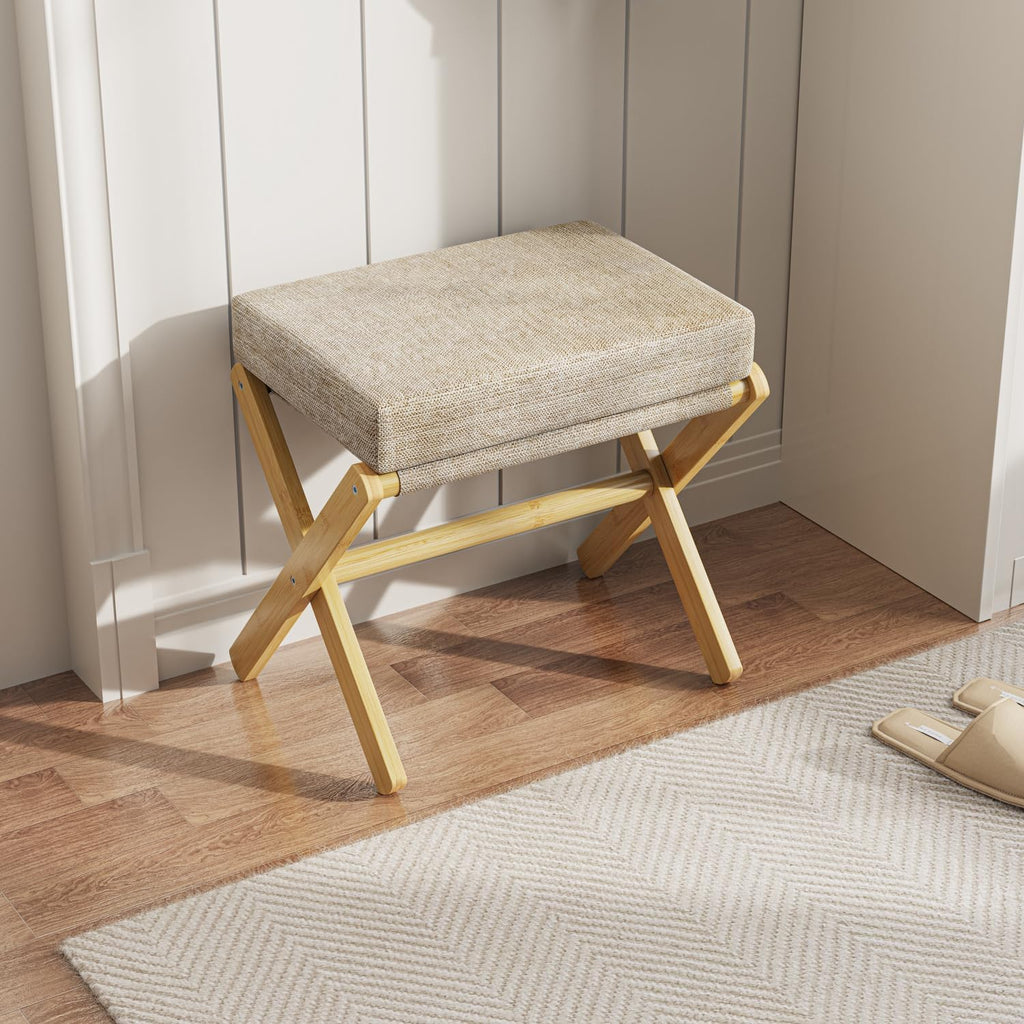bamboohomie foldable foot stool ottoman, modern foot rest, package contents